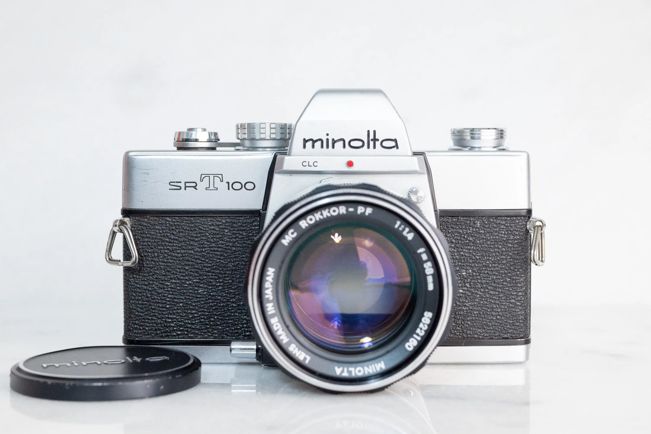 Minolta SRT 100 35mm Film Camera with Minolta MC Rokkor PF 58mm F